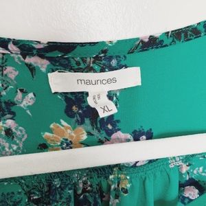 Teal Floral Fashion Tank